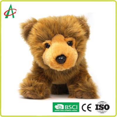 China No Phthalates Cute Style Realistic Brown Baby Grizzly Bear Stuffed Toy for sale