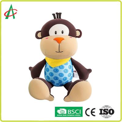 China Kids Adorkable gift Cute Polystyrene Beads Filling Monkey Stuffed Toy for sale