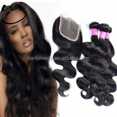 China Cheap Deep Wave 4x4 Body Wave Lace Frontal Closures With Baby Hair Virgin Hair Bundles, Hair Extensions, Hair Wefts for sale