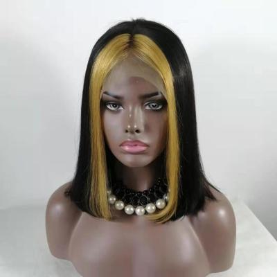 China New Design Silky Straight Unique Ombre Hair Bob Hair Braided Full Lace Wigs for sale