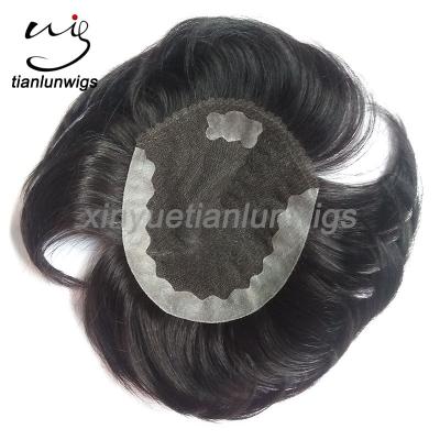 China 100% Virgin Remy Human Hair Hot Selling Men's Wigs,Factory Supply High Quality Wig,Natural Hair Hairpieces For Black Men for sale