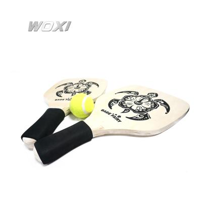 China Sports Training Beach Racket Beach Tennis Paddle Beach Wooden Paddles Game.Sports for sale