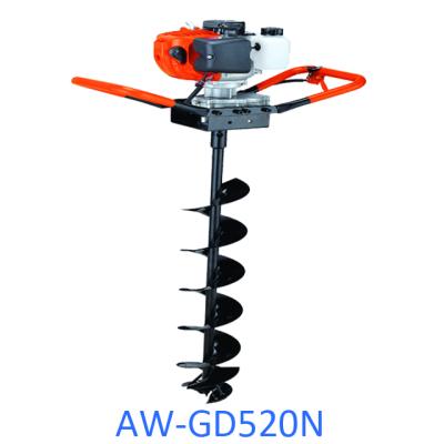 China 52cc Drilling Machine Ground Digging Drill With 100mm/200mm/300mm AW-HT600T Drill Bit for sale