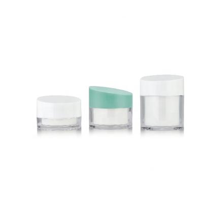 China GW-D4 15g 30g 50g 50ml Skin Care Cream Slant Cover Round White Cosmetic Acrylic Bottle Cream Containers Fashion Acrylic Packaging Jar for sale