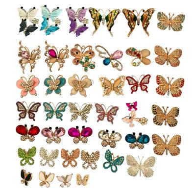 China Designer Charms Wholesale Designer Shoe Charms Diamond Shoe Charms Butterfly Bee Bling Croc Charms Metal Decoration for sale