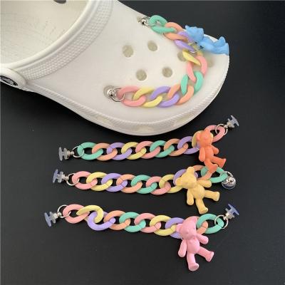 China 2022 Shoe Chains Buckle Ornament Shoe Accessories Decorations For Croc Jibz Kid's Shoes Decor for sale