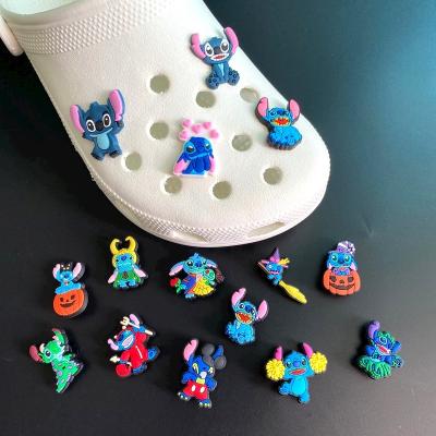 China Clog Charm 2022 Wholesale Custom Shoe Croc Stitch Charms Soft PVC Shoes and Accessories Clog as Gift for Kid Shoe Decorations for sale