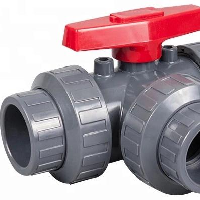 China IRRIGATION AND CONSTRUCTION PVC 3 Way Plastic Ball Valve 2 Way Ball Valve for sale