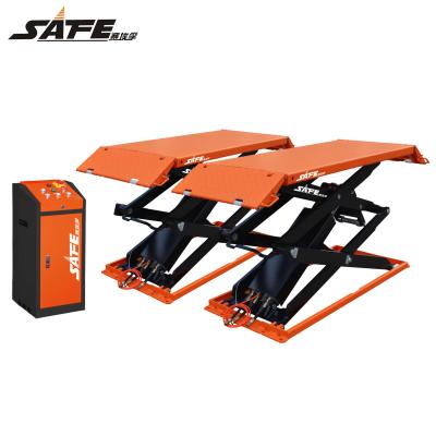 China Auto Maintanence 3.0 Ton Low Profile Wash Car Repair Tool Scissor Car Lift With CE for sale