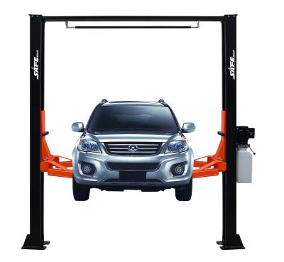 China 4ton 4 Ton Clear Floor Double Cylinder Automotive Hydraulic Car Lift 2 Post Car Lift with CE 4000kg for sale