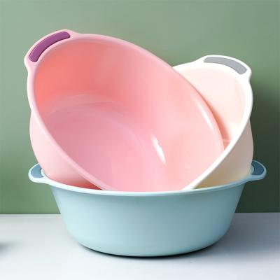 China Kitchen Plastic Basin Sink Small Size Stocked Round Plastic Sink for sale