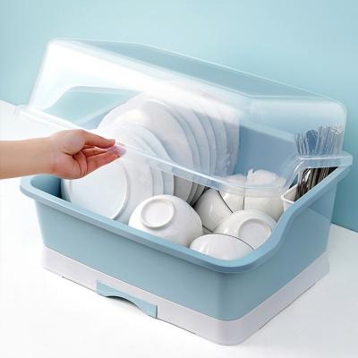 China Modern Kitchen Cutlery Storage Box Drain Bowl Dishes Dishes Tableware Organizer and Dish Shelf Drain Rack for sale