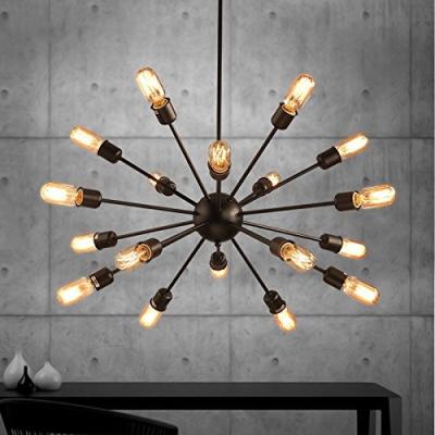 China Decorative Wholesale Design OGS Sputnik Lighting Matte Black Wrought Iron Branch Pendant Lamp With CE Certificate for sale