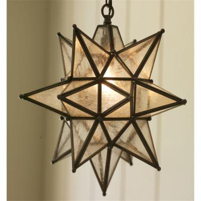 China Hotel Residence Star Shaped Synthetic Lantern Hanging Lamp/Wrought Iron Pendant Light Art Antique Modern Housing Decorative Mall/Living Room/Home/Restaurant for sale