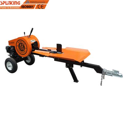 China New Patent No-Cut 42Ton 6.5HP Gasoline Engine Split Wood Mechanical Kinetic Log Splitter for sale