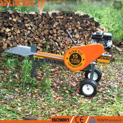 China Super 15 Ton Petrol Kinetic Wood Splitter Log Splitting Cutter Wood Ax Machine for sale