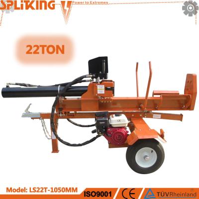 China European Market Two Wooden 22Ton 1050MM Split Handles Control Automatic Return Gas Pipeline Hydraulic Log Splitter for sale