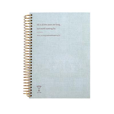 China Gift Customized Corporate Gold Spiral Notebook Spiral Diary 2021-2022 A4 B5 Free Sample for sale