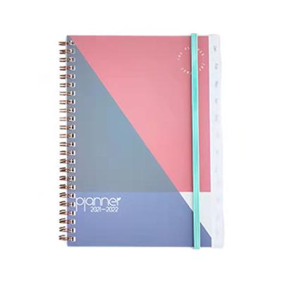 China 2022 Suppliers Custom Hardcover A5 Spiral Notebook Monthly Planner for sale