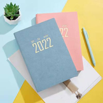 China High Quality Hardcover Custom Printed A5 365 Agenda Organizer Hardcover PU Notebook Daily Planner 2022 Stylish for sale