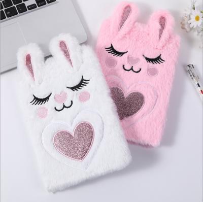 China Custom Hardcover OEM Factory Hot Sales A5 Color Children's Notepad School Supplies Girl Gift Plush Notebooks For Students for sale