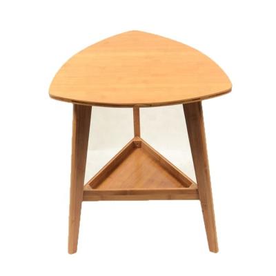 China Modern Minimalist Triangle End Table Folding Bamboo Coffee Table Side Table For Living Room for sale