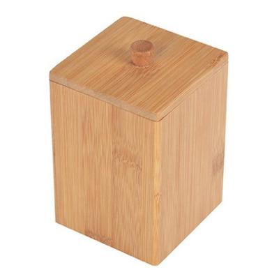 China Pretty viable bamboo wooden storage box with lid for desktop clutter for sale