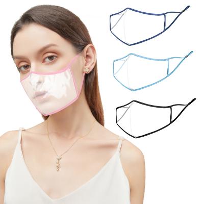 China Washable And Reusable Dustproof Friendly Plastic Transparent Pocket Clear Skin Mask Lip Tongue Deaf Mask Anti Fog PVC Clear Face Mask for sale