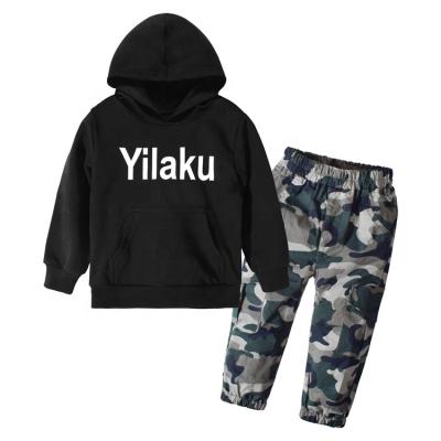 China European and American Style Children Spring Two-Piece Set Hoodie Pullover Sweatshirt Children's Clothing Autumn and Boy's Clothing Pants 2Pcs Camouflage for sale