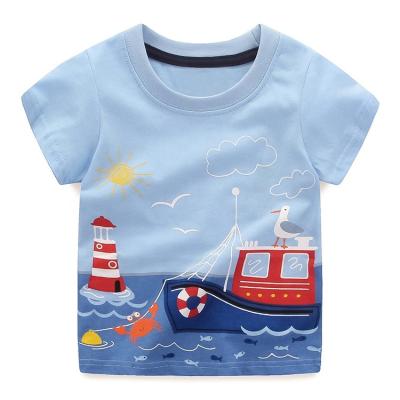 China 2021 New Arrival Striped Boy's Breathable T Shirts With Pattern Kids T Shirts for sale