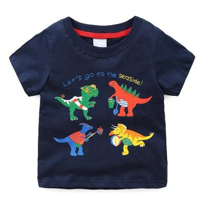 China 2022 Toddler Summer Breathable Clothing Boys Short Cute Cartoon Dinosaur Tee Shirt Cotton Sleeve Graphic T-Shirts for sale