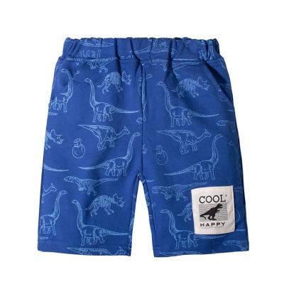 China 2021 Summer Breathable Clothes Kids Cotton Bermuda Shorts Pants Kids Casual Boy's Dinosaur Bottoms Print Boy Shorts for sale