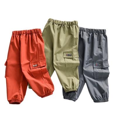 China 2021 Spring Autumn Apparel Kids Khaki Bottoms Casual Casual Pants Refine Sports Tracksuit Toddler Boys Cargo Pants Long for sale