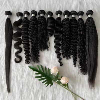 China Top Quality Human Hair 100%Human Virgin Hair Bundles Raw Pulled Double Virgin Hair Cuticle Aligned Black Straight Hair Bundles Hair Extensions for sale