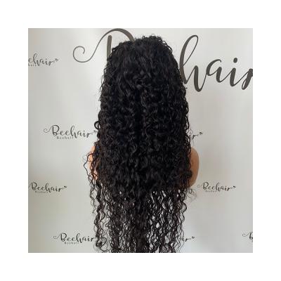 China Wholesale Cheap Brazilian Human Hair Full Lace Wig Natural Black Water Wave Hd Lace Frontal Wigs for sale