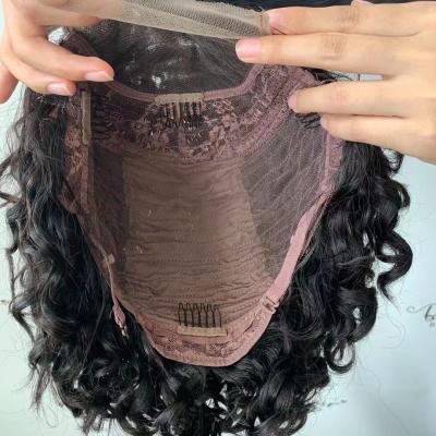 China 100% Sheer Virgin Brazilian Hair Lace Pixie Cut Short Curly Virgin Hair Human Hair Pixie Lace Wig for sale