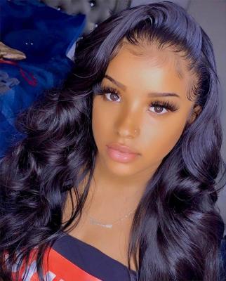 China Best Selling Cheap Water Wave Black Or Regular Brown Middle Wave Body Wave Wigs 100% Lace Front Wigs Hand Made Virgin Hair Extension for sale