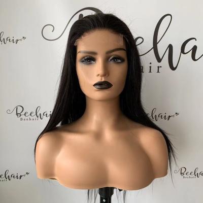 China Wholesale Price Real Silk Straight Human Hair Wigs Hot Selling Virgin Brazilian Straight Human Hair Lace Front Wigs for sale