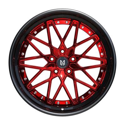 China 6061-T6 Aluminum HADISON HD2P1009-2 vespa forged wheel 2 piece 5x114.3 deep lip forged wheels for sale