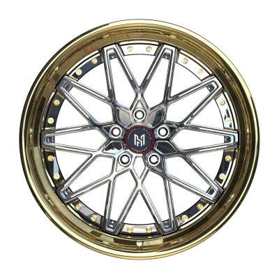 China 6061-T6 HADISON HD2P1009-4 Aluminum Two Piece Wheels CNC Forged Machine Forged Lightweight Rims For Retro Modification Cars for sale