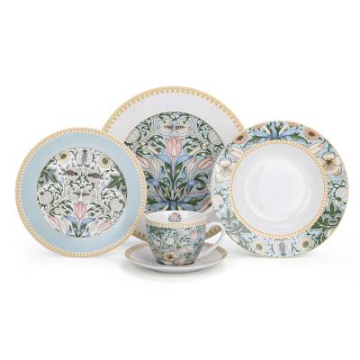 China Porcelain Viable Garden Dinnerware Kitchenware Gift Floral Dinnerware Set for sale