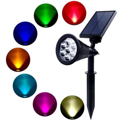 China Rechargeable Waterproof Solar Panel Garden Light Outdoor RGB Solar Wall Light Solar Panel Garden Lamp Led Lawn Light for sale