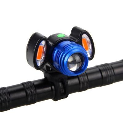 China High Brightness New Arrival Zoomable 2COB RED Led Headlight Rechargeable Bike Light Front Bicycle Light for sale