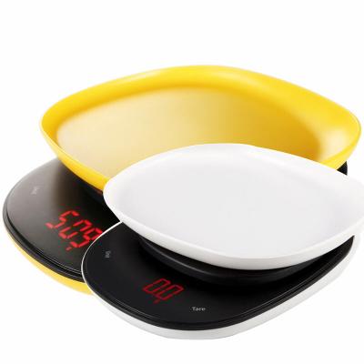 China With Scale Tray Kitchen Cake Baking Scale With Cup Cover And Bowl LED LCD Kitchen Scale Digital 0.1G Scale for sale