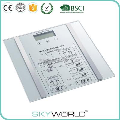 China Skeletal Body Scales 180kg Digital Fat Moisture Bathroom Scales for sale