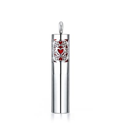 China Environmentally Friendly 316L Stainless Steel Aromatherapy Essential Oil Diffuser Pendant Bottle Necklace Perfume Pendant With Chain for sale