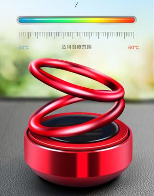 China Fashionable Double-Ring Suspension Aromatherapy Car Interior Decoration Car Interior Decor Perfume Rotating Solar Clip Diffuser for sale