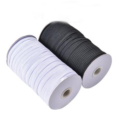 China 6MM viable wholesale custom flat polyester elastic tape on rolls for sale