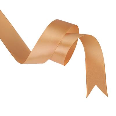 China Sustainable Wholesale Polyester 50MM Decorative Single Face Solid Satin Ribbon for sale