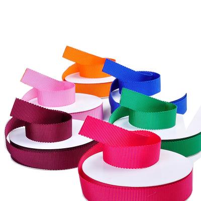 China Wholesale Christmas 1 inch fashion plain grosgrain ribbon ribbon with 196 stock colors for gift wrap decoration for sale